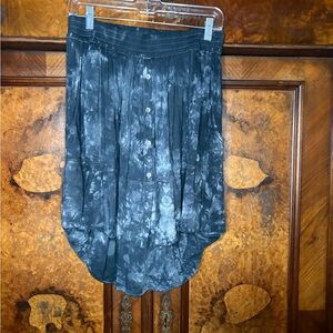 Raquel Allegra- Black Tie-Dye Skirt. Size 0 or Small